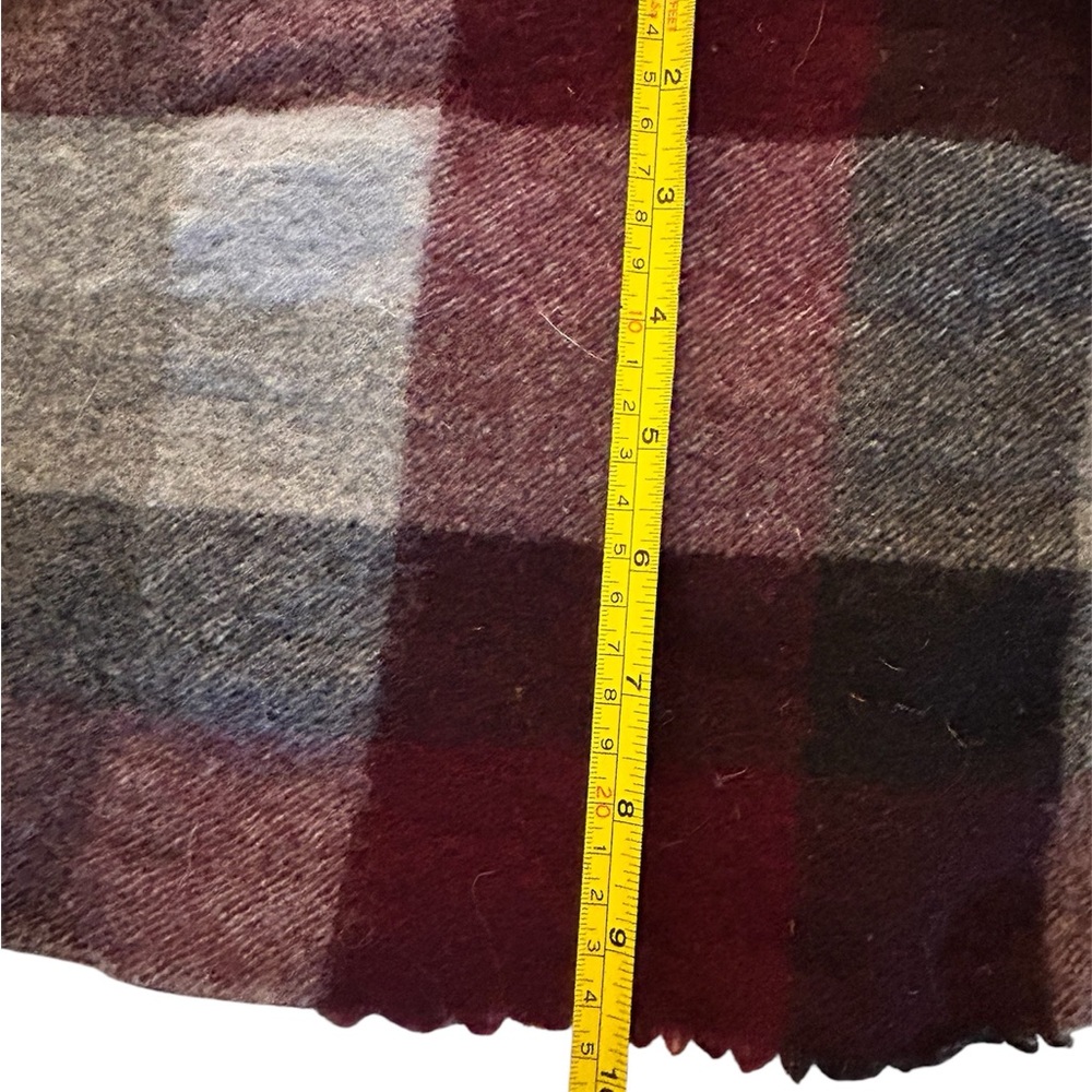 NEW Women’s Warm Scarf, fringe, rich colors of Burgundy, Black , & Grey - Picture 3 of 3